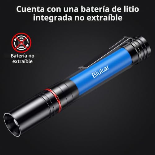 Thumbnail 8 de Blukar Mini Linterna LED Recargable: linterna bolígrafo super brillante y compacta