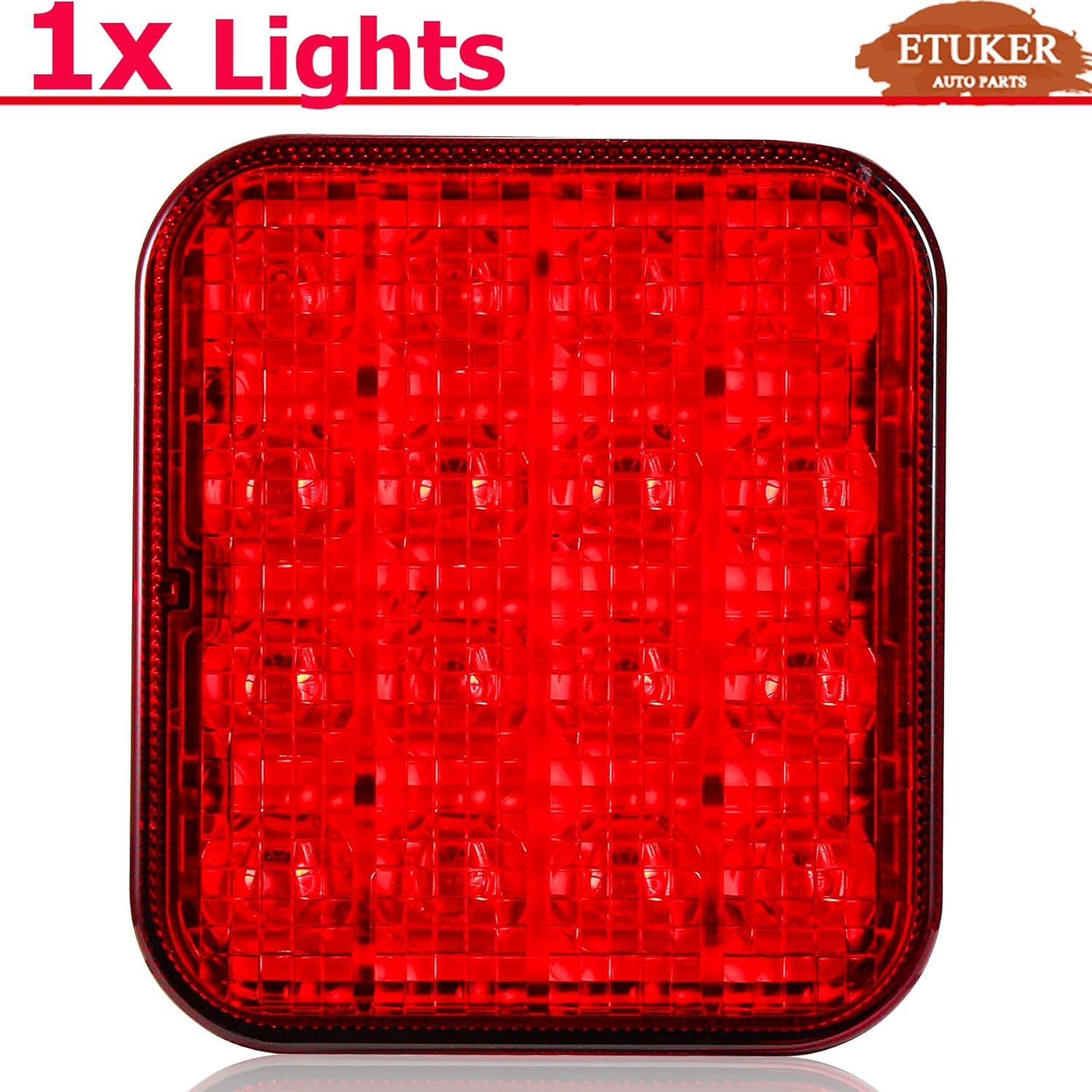 Thumbnail 1 de ETUKER LED 12/24V 1x Rear Trailer Fog Light (16 LEDs) – Waterproof fog lamp for RVs, tractors & trucks