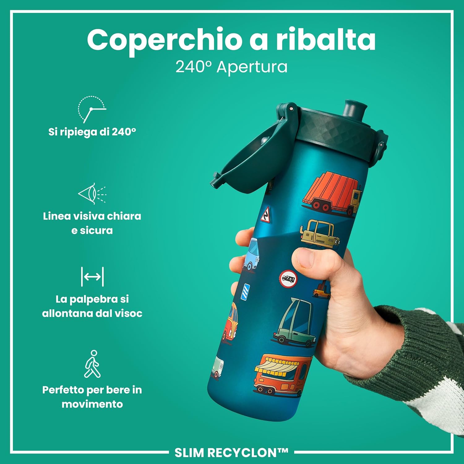 Detalle 2 de ion8 Borraccia a prova di perdite 500ml 🥤