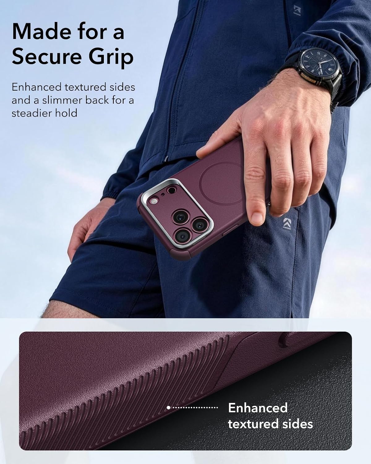 Detalle 2 de ESR Cyber Tough Case (Cyber Series) for iPhone 17/18 Pro Max with Flex Stand