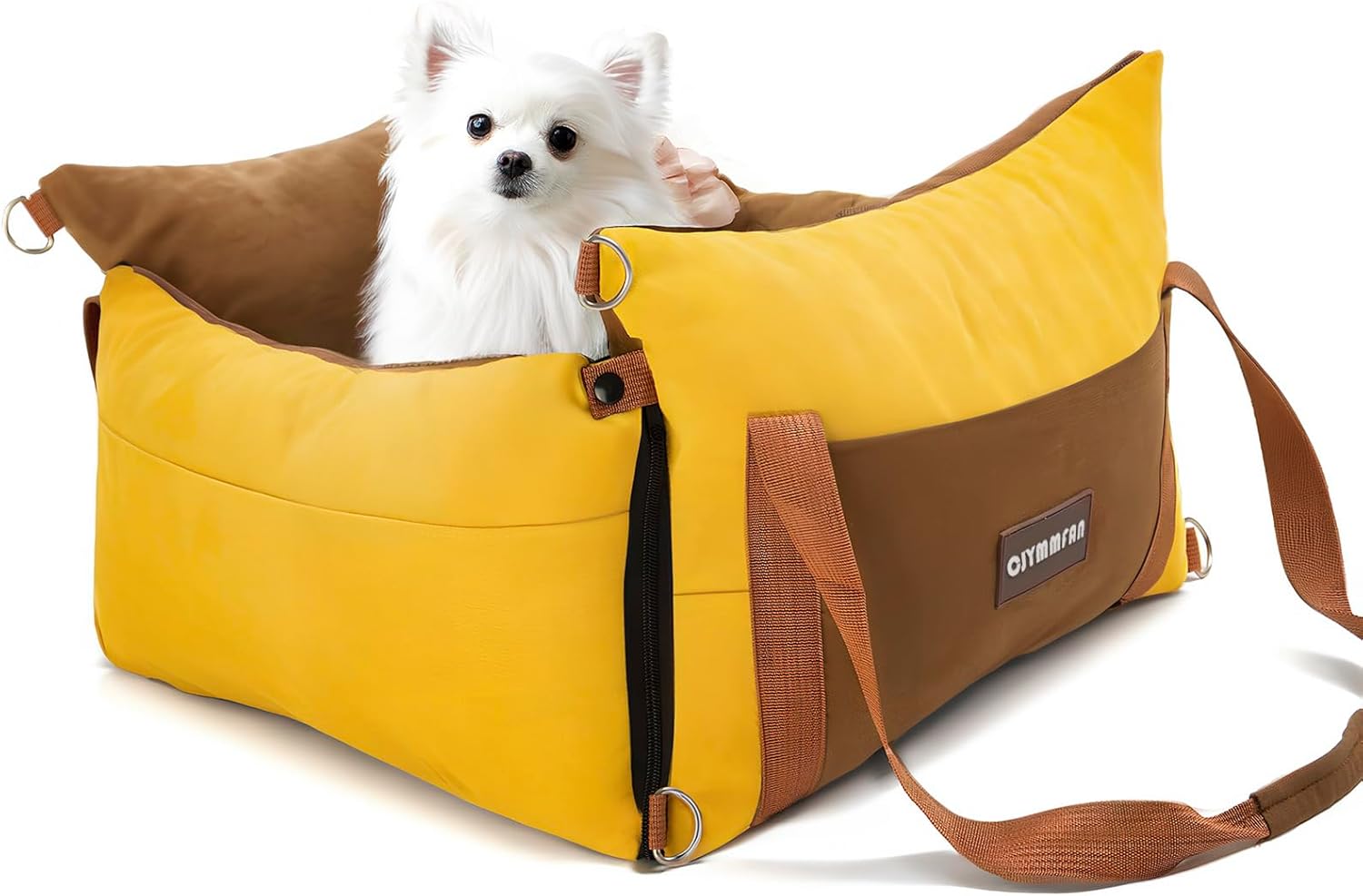 Detalle de Dog Car Seat for Small & Medium Pets up to 15kg — Portable Travel Bed with Extendable Rest Area