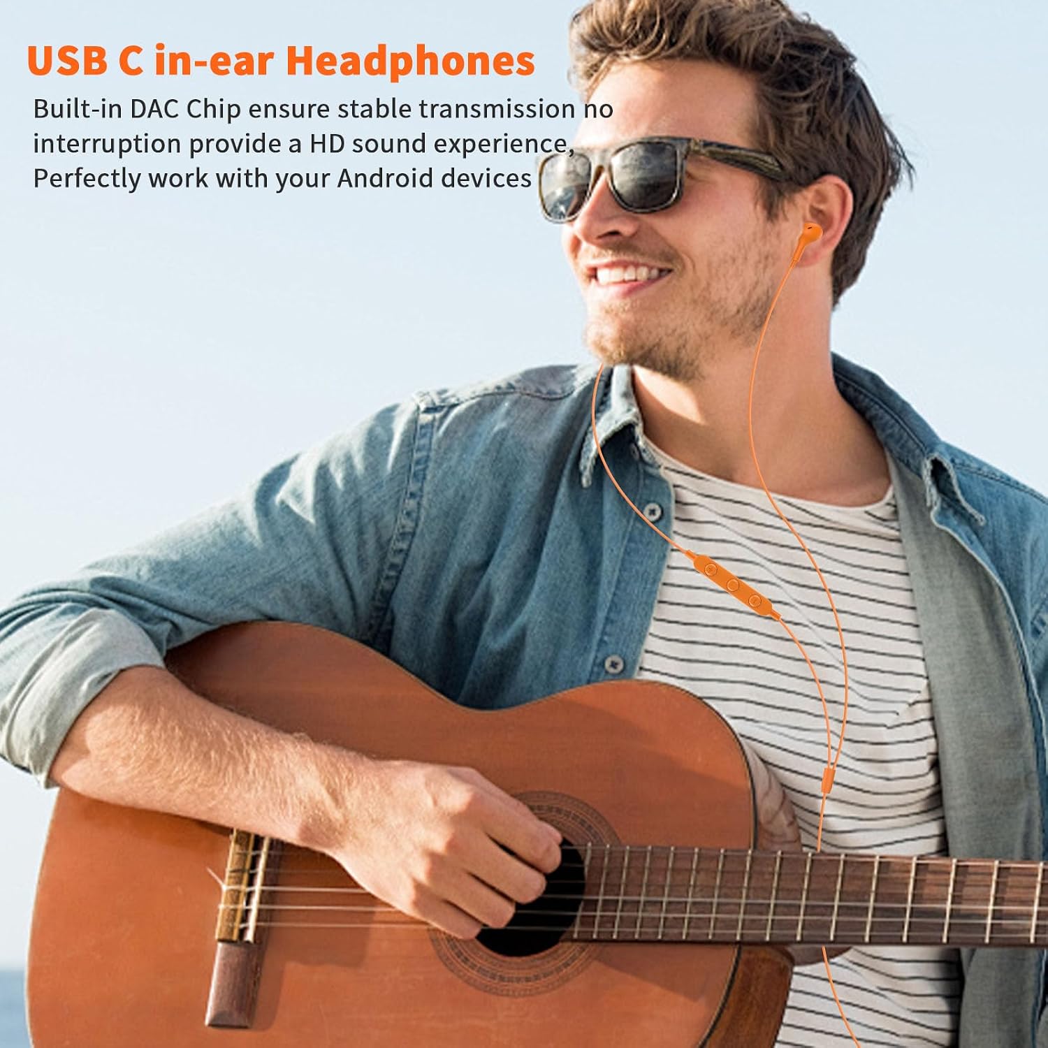 Thumbnail 3 de USB C Headphones with Mic and Volume Control