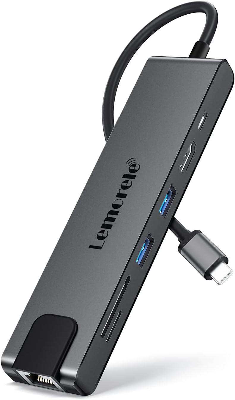 Thumbnail 6 de Lemorele USB-C Dockingstation 10-in-1 (2025 Upgrade) mit Gigabit-Ethernet, 4K-HDMI und 100 W PD