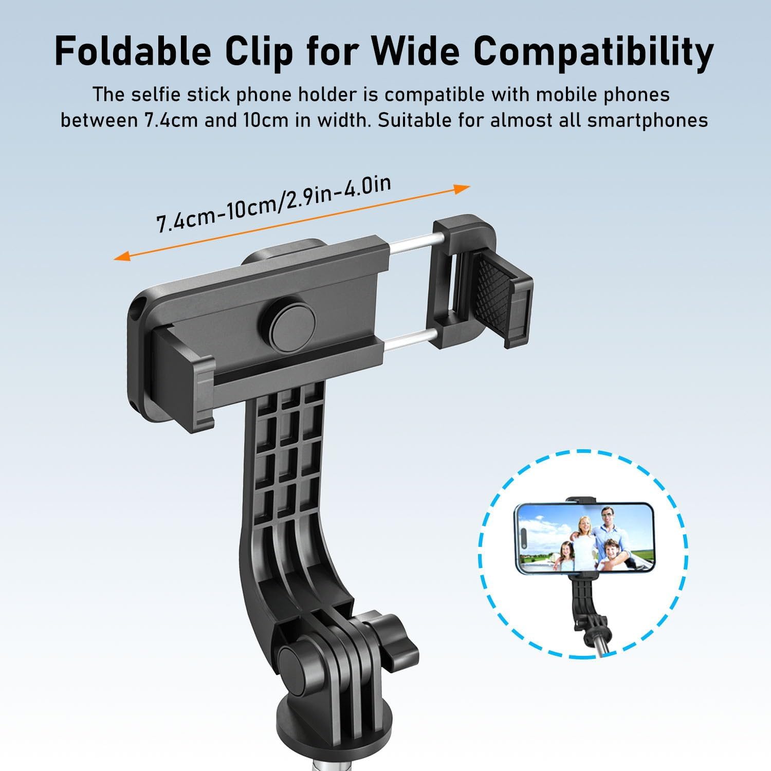 Thumbnail 4 de POWOMAO Selfie Stick Tripod with Fill Light 125cm
