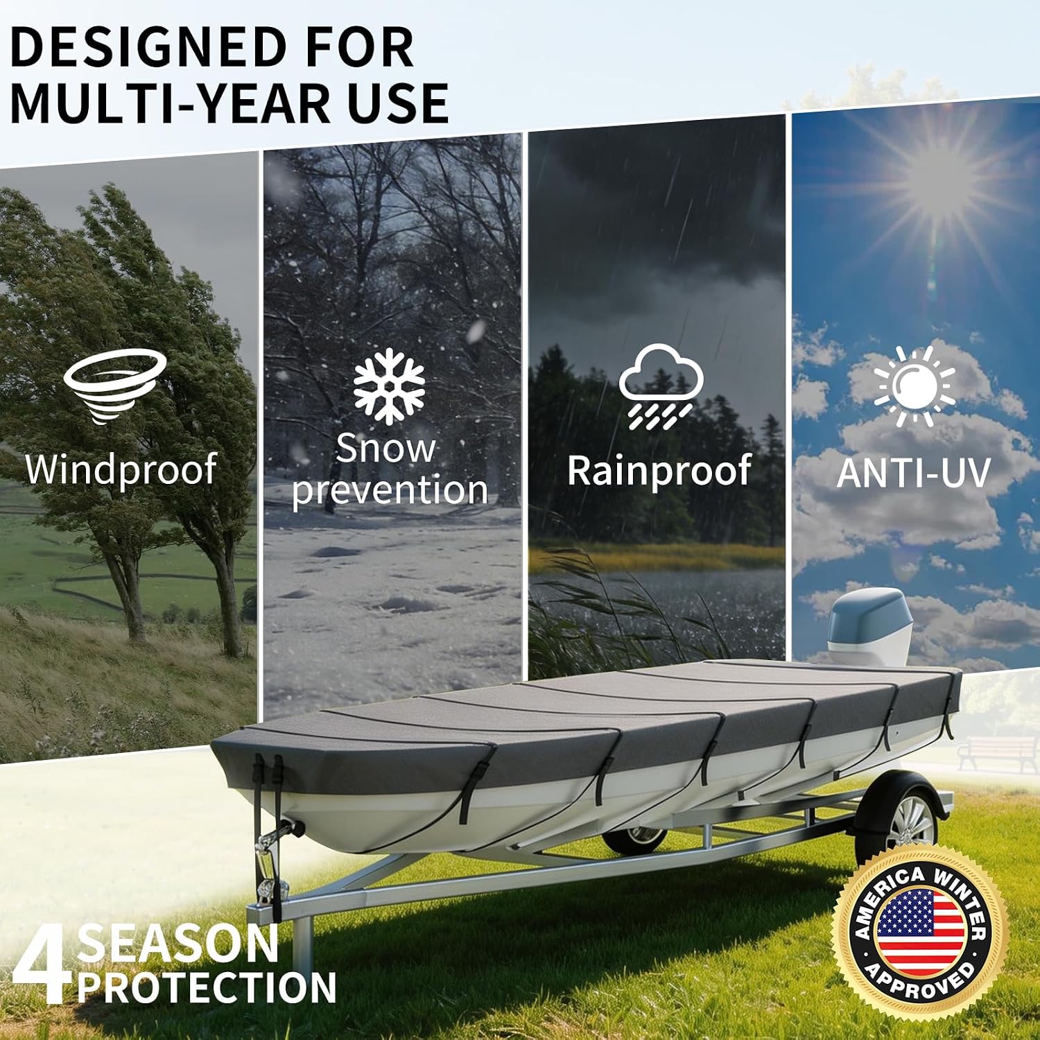 Detalle 2 de VINPATIO Jon Boat Cover 10–12 ft