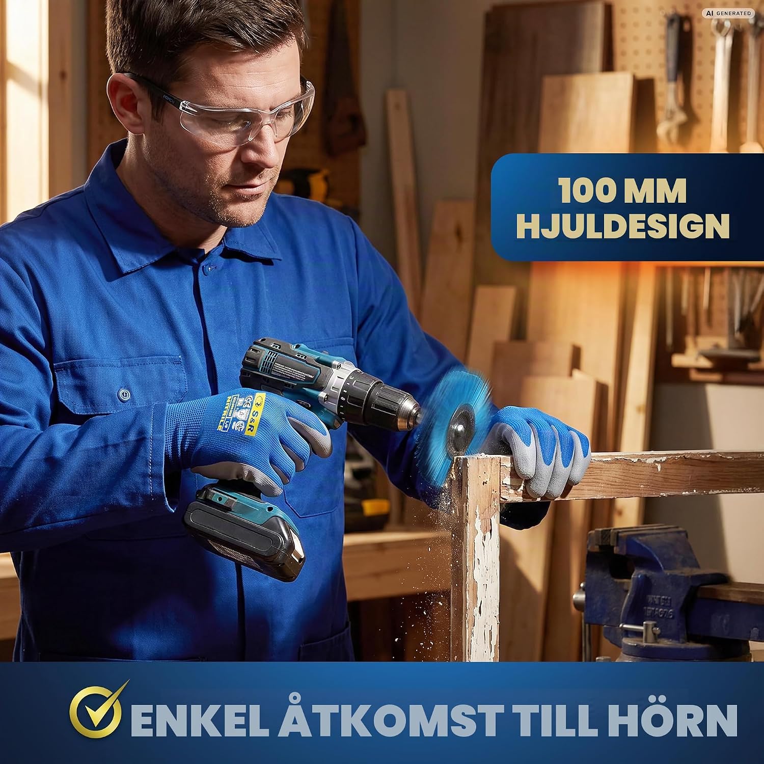 Thumbnail 5 de S&R 135.910.100 nylonborste Ø 100 mm med finkornig tråd
