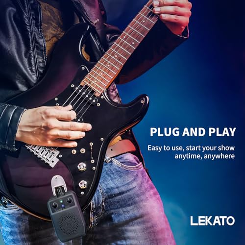 Detalle de LEKATO Mini Amplificateur de Guitare Portable Électrique Bluetooth – Combo rechargeable avec 4 effets intégrés