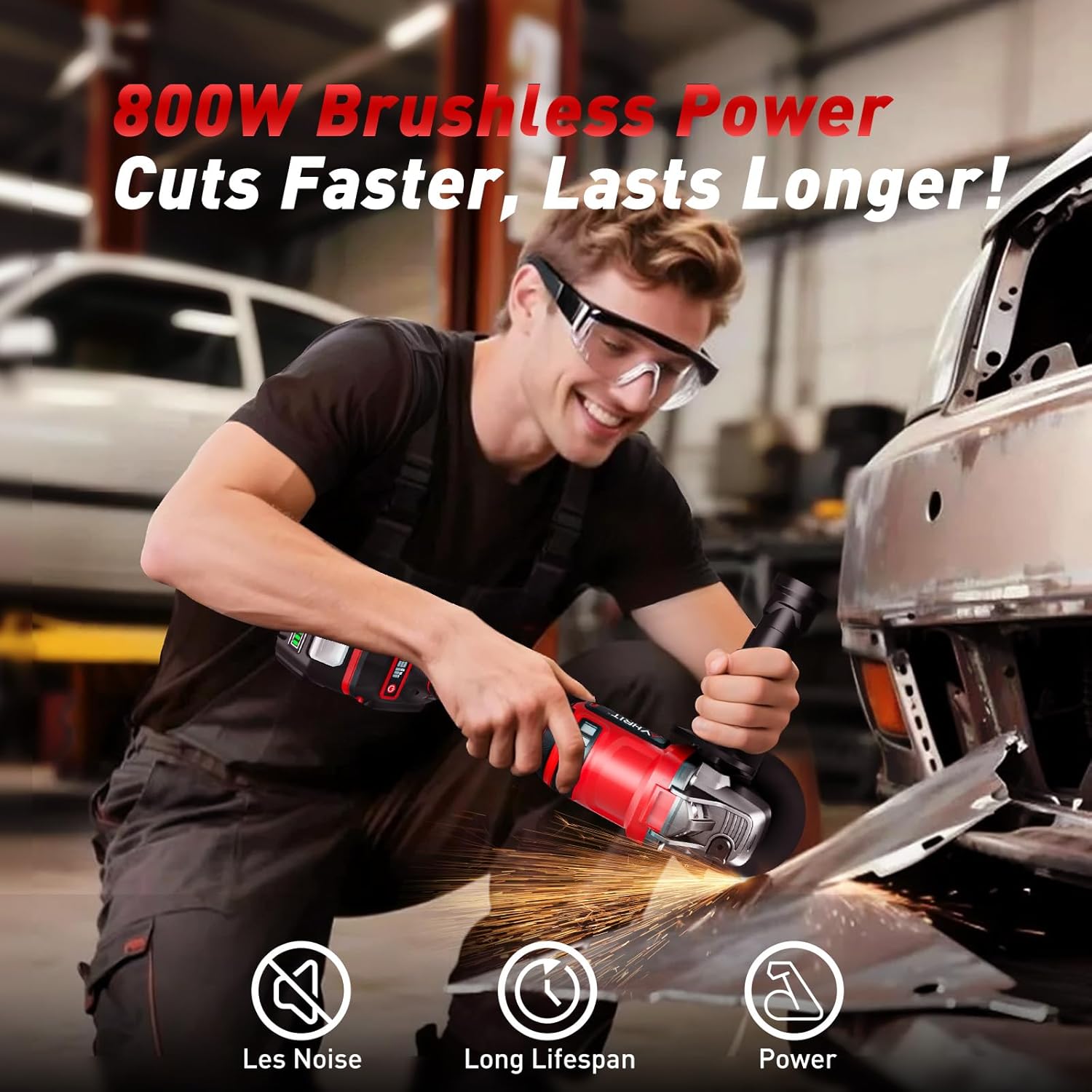 Thumbnail 4 de Avhrit Amoladora angular 125 mm 21V 4,0Ah