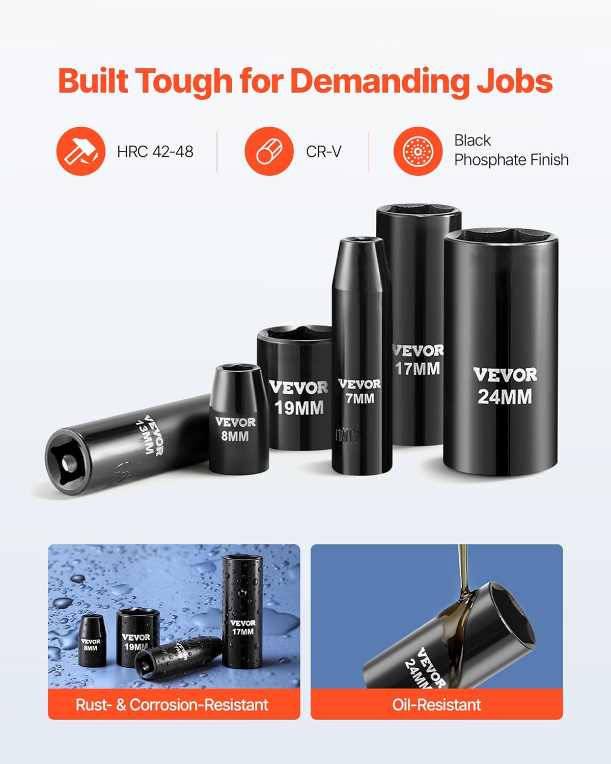 Thumbnail 1 de VEVOR Impact Socket Set 64-Piece