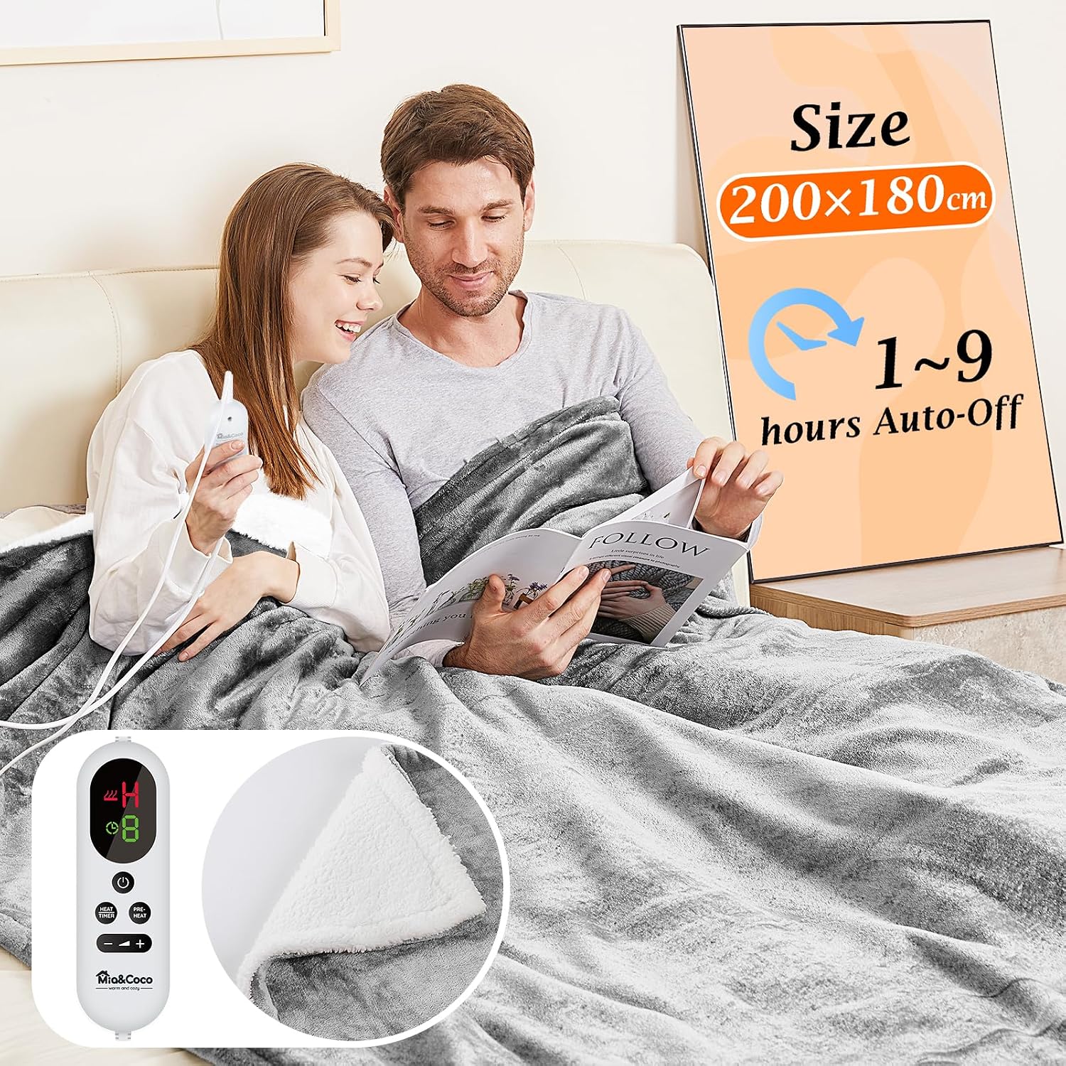 Detalle de Mia&Coco Electric Heated Blanket 200x180cm