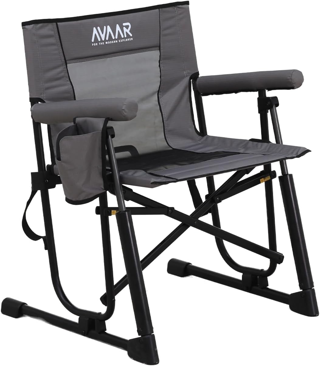 Detalle 2 de AVAAR AMZCPTCHAIR-GRAY Go-Flow Compact Rocking Camping Chair, 400 lb, Gray