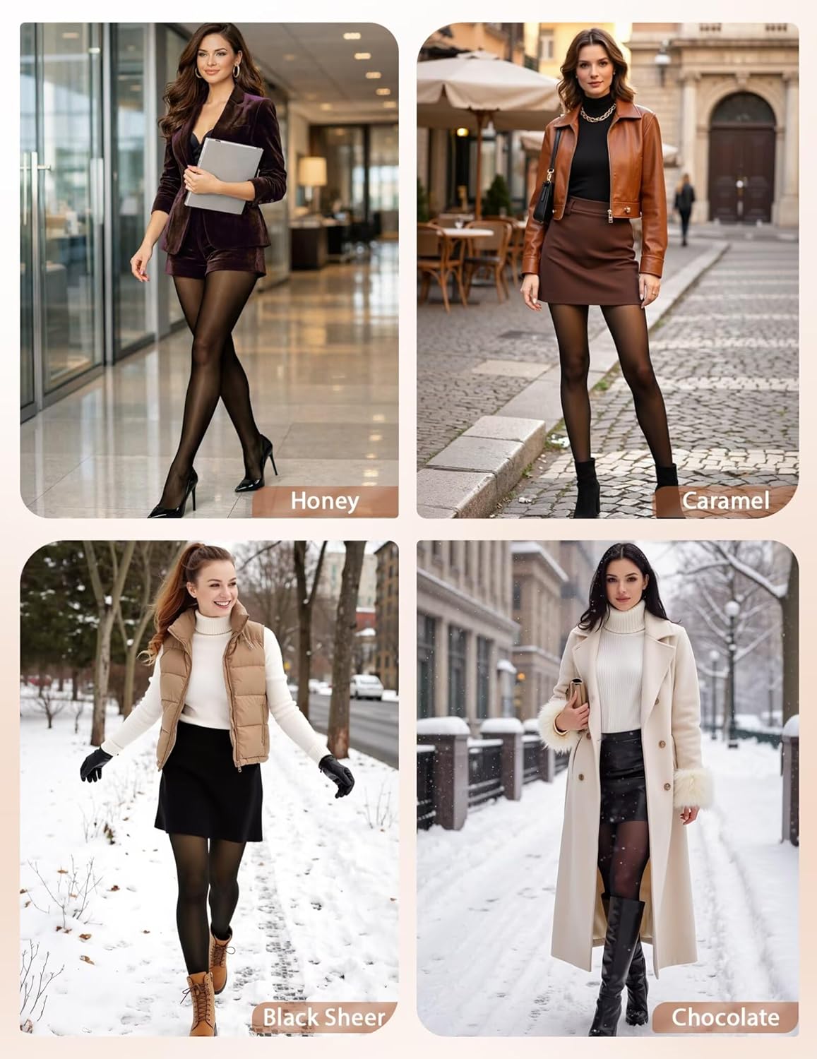 Thumbnail 5 de Vertvie 2-Pair Fleece Lined Tights