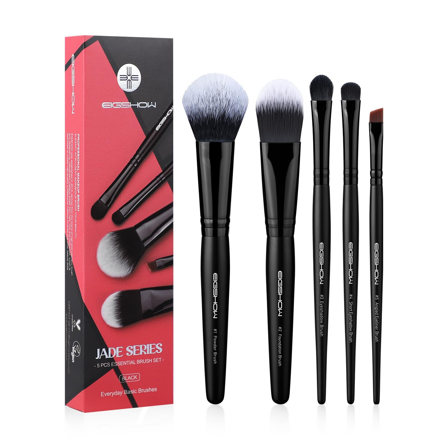 Detalle de EIGSHOW Make-up Pinsel-Set 5-teilig schwarz