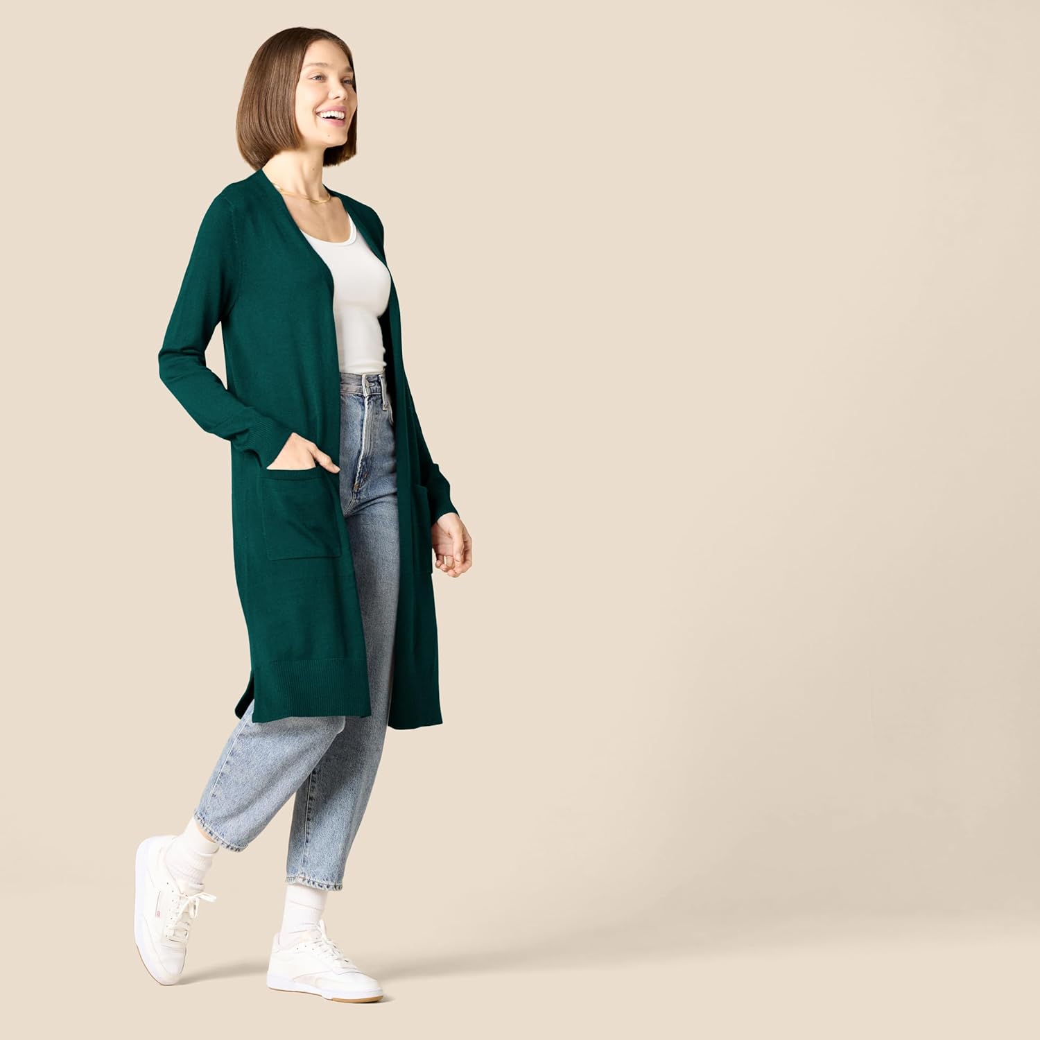 Thumbnail 2 de Amazon Essentials Women's Lightweight Longline Open-Front Cardigan (Plus Size)