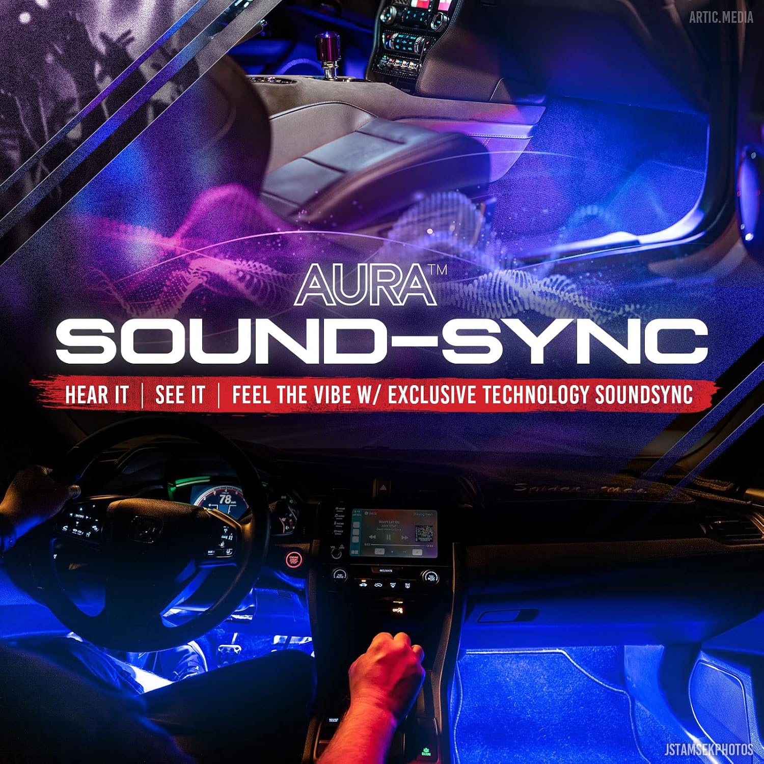 Thumbnail 4 de OPT7 Aura Interior Car Lights 4pc