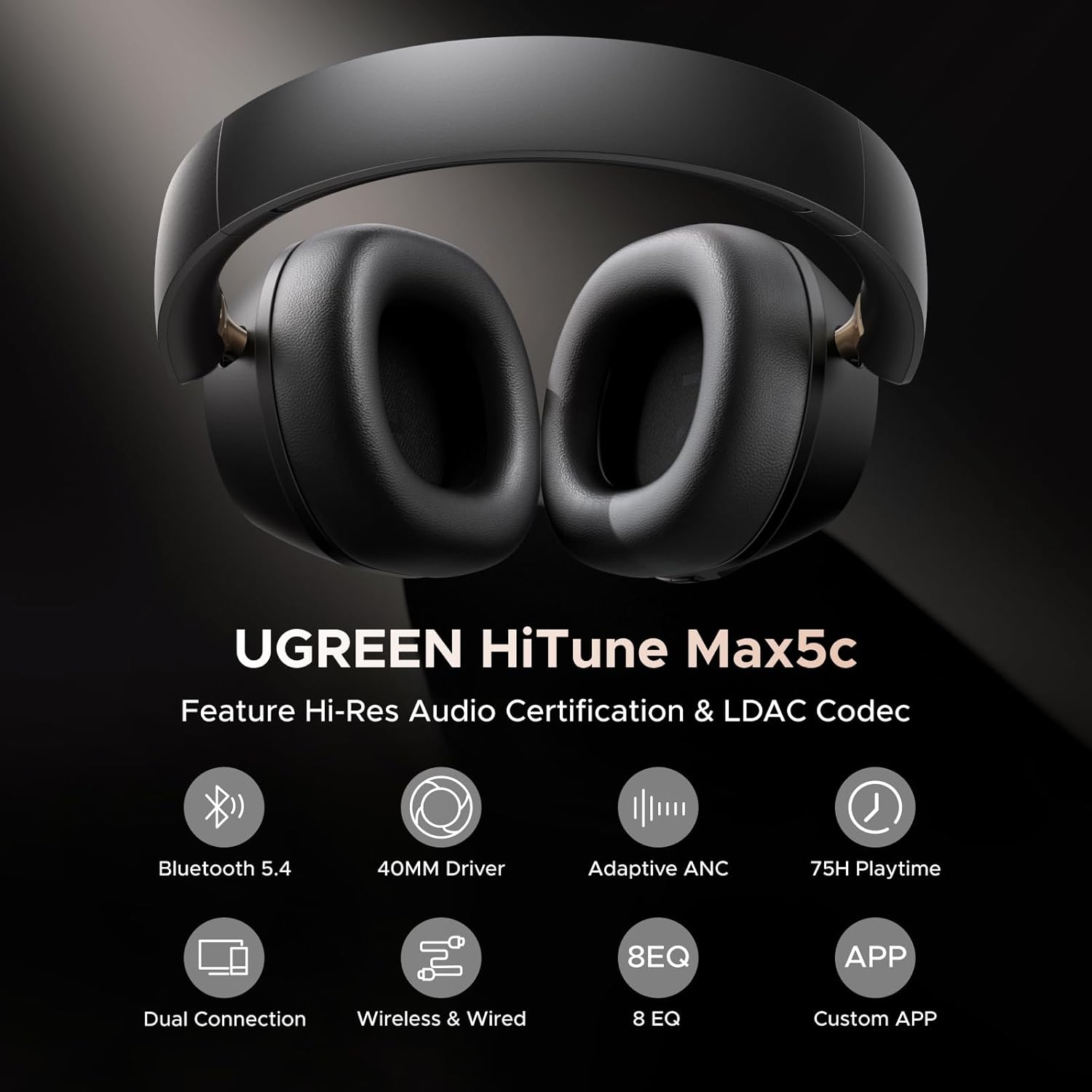 Thumbnail 3 de UGREEN HiTune Max5c ANC headphones 75H battery