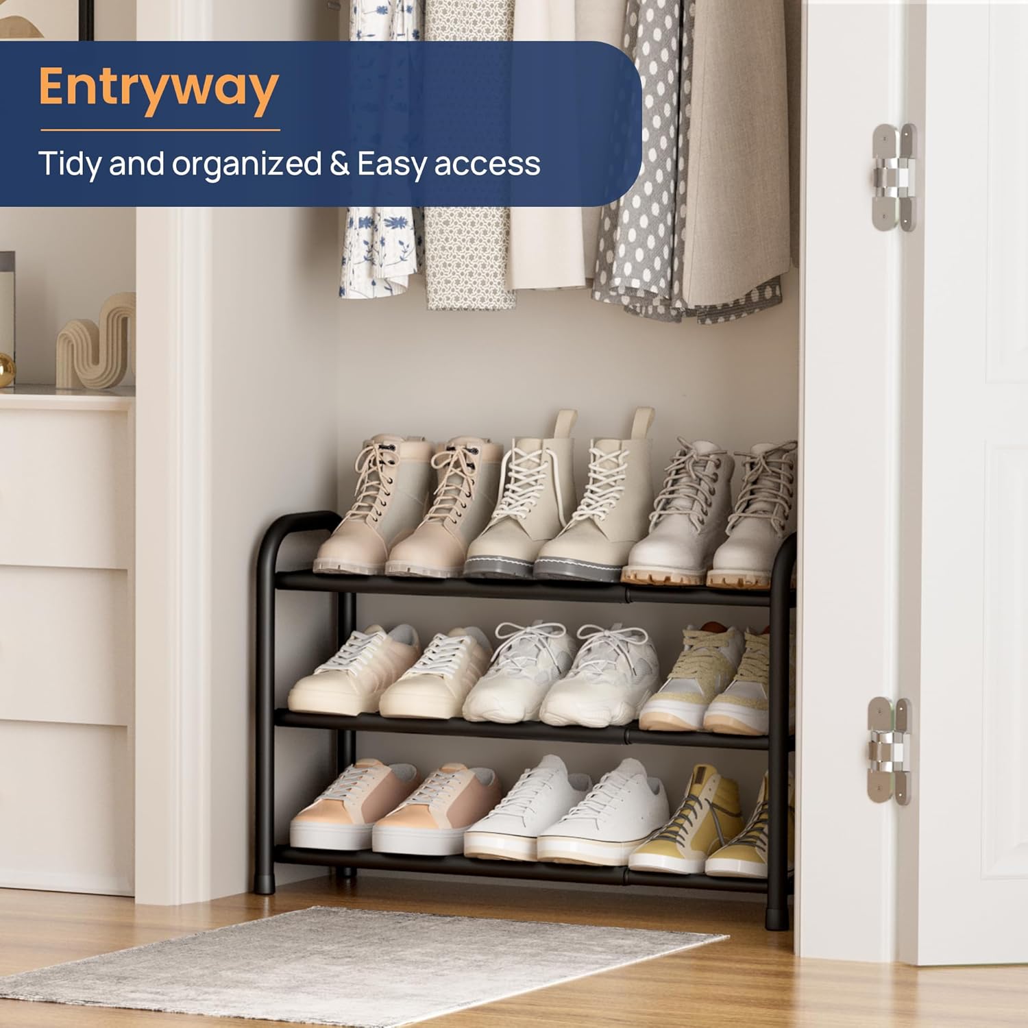 Detalle de ENJOYBASICS Expandable Shoe Rack 3-Tier