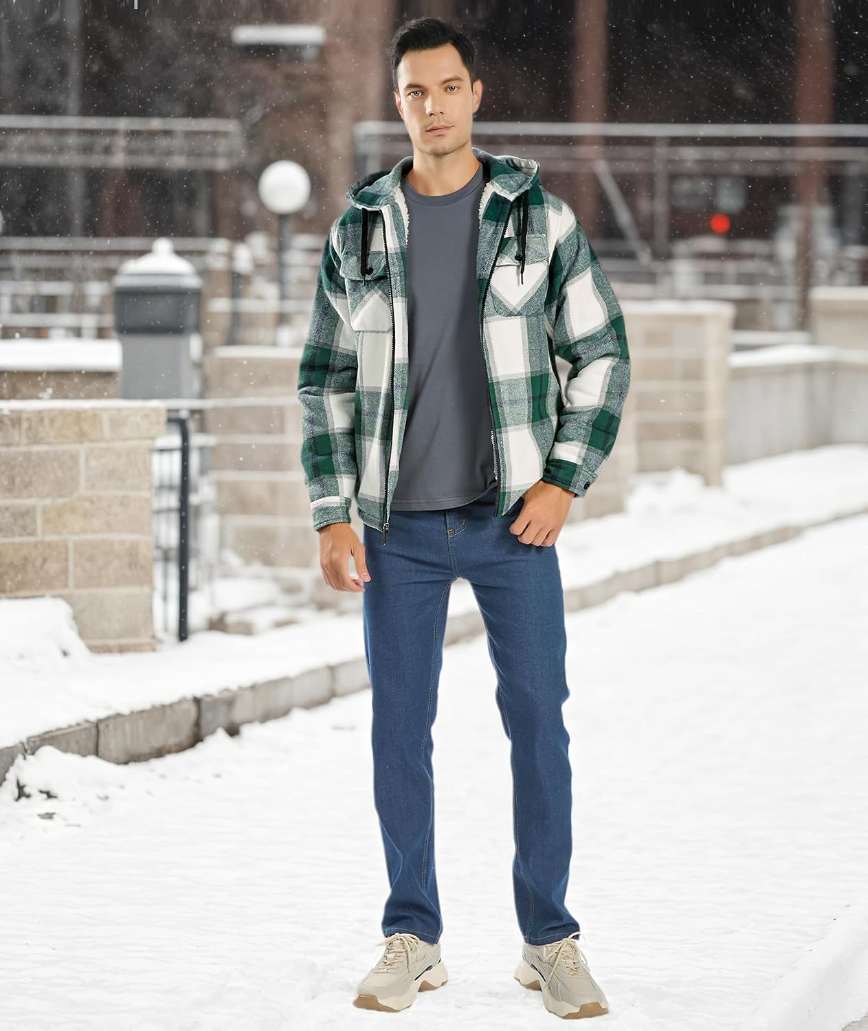 Thumbnail 1 de JACKETOWN Giacca Uomo in Pile con Cappuccio 80% Poliestere