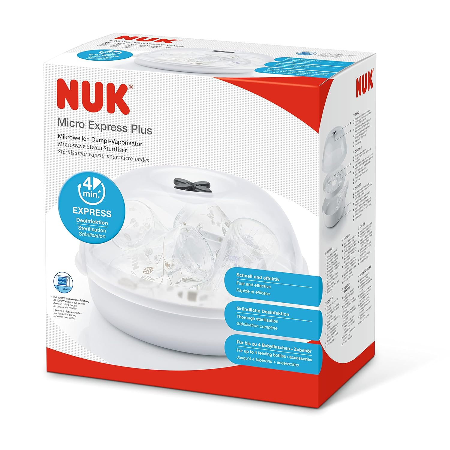 Thumbnail 5 de NUK Micro Express Plus Mikrowellen-Sterilisator 4 Min