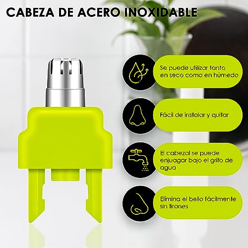 Detalle de One Blade Cuchilla Nariz y Orejas compatible con One Blade, Cascara Protectora y Limpieza Fácil (1 unidad)