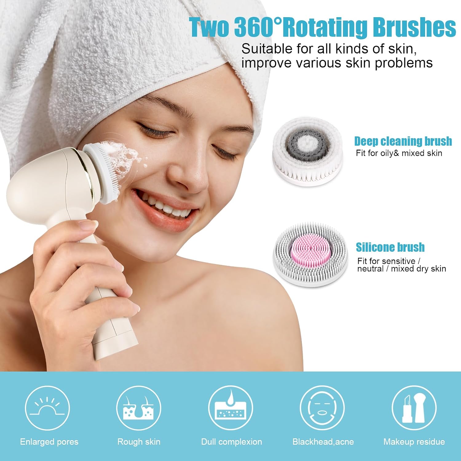 Detalle 2 de MYCARBON Face Brush IPX7 cleansing