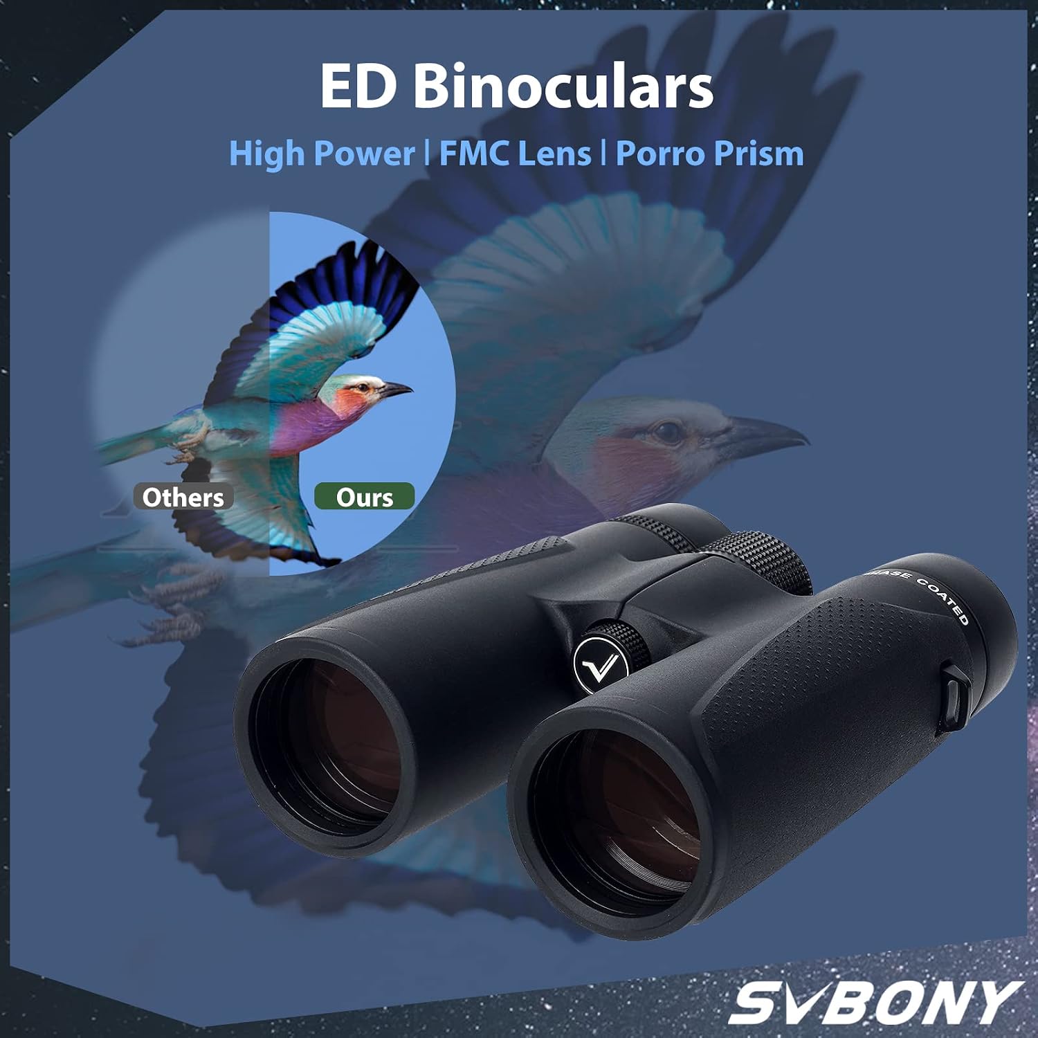 Detalle de Svbony SV202 ED 8x42 Binocolo compatto per adulti con vetro ED e FMC