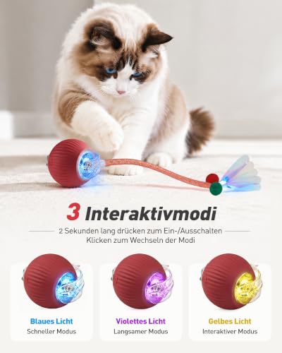Thumbnail 1 de Interaktives Katzenspielzeug Ball von RZPTL – Elektrischer Katzenspielball für drinnen
