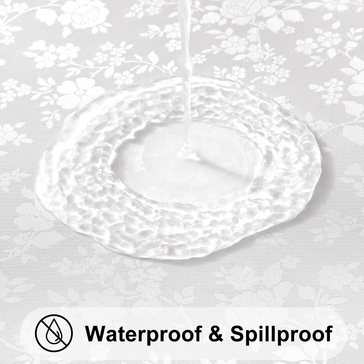 Detalle de Smiry Vinyl Fitted Tablecloth, 25"-30" Round