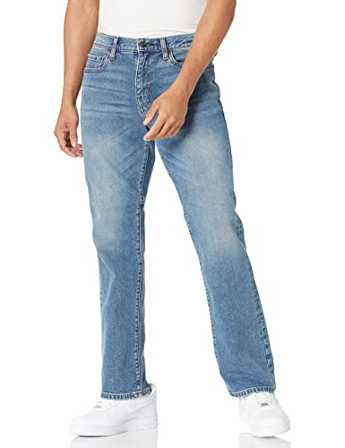 Detalle de Amazon Essentials Vaqueros acampanados lavado claro 36W