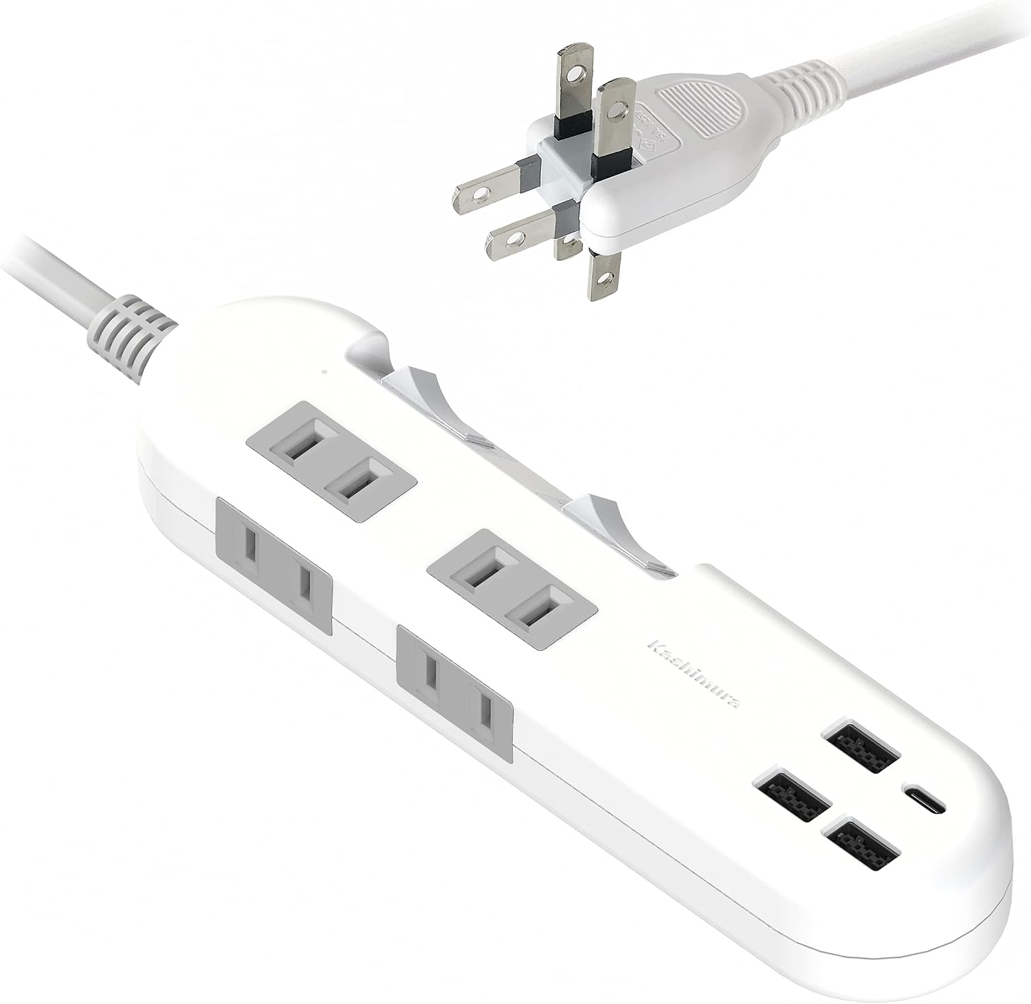 Detalle de カシムラ NAC-022 電源タップ AC4口・USB4ポート 100〜240V対応 スイッチ付き