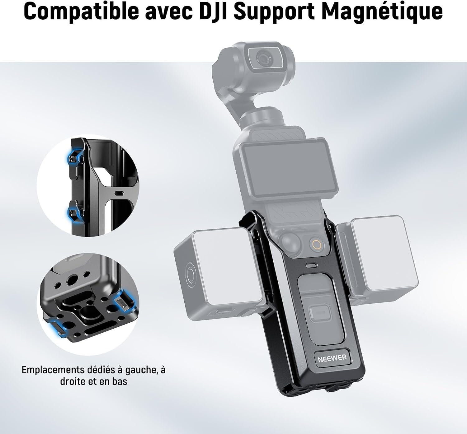 Detalle de NEEWER Cage Pocket 3 – cage tout-en-un en alliage d’aluminium pour DJI Osmo Pocket 3