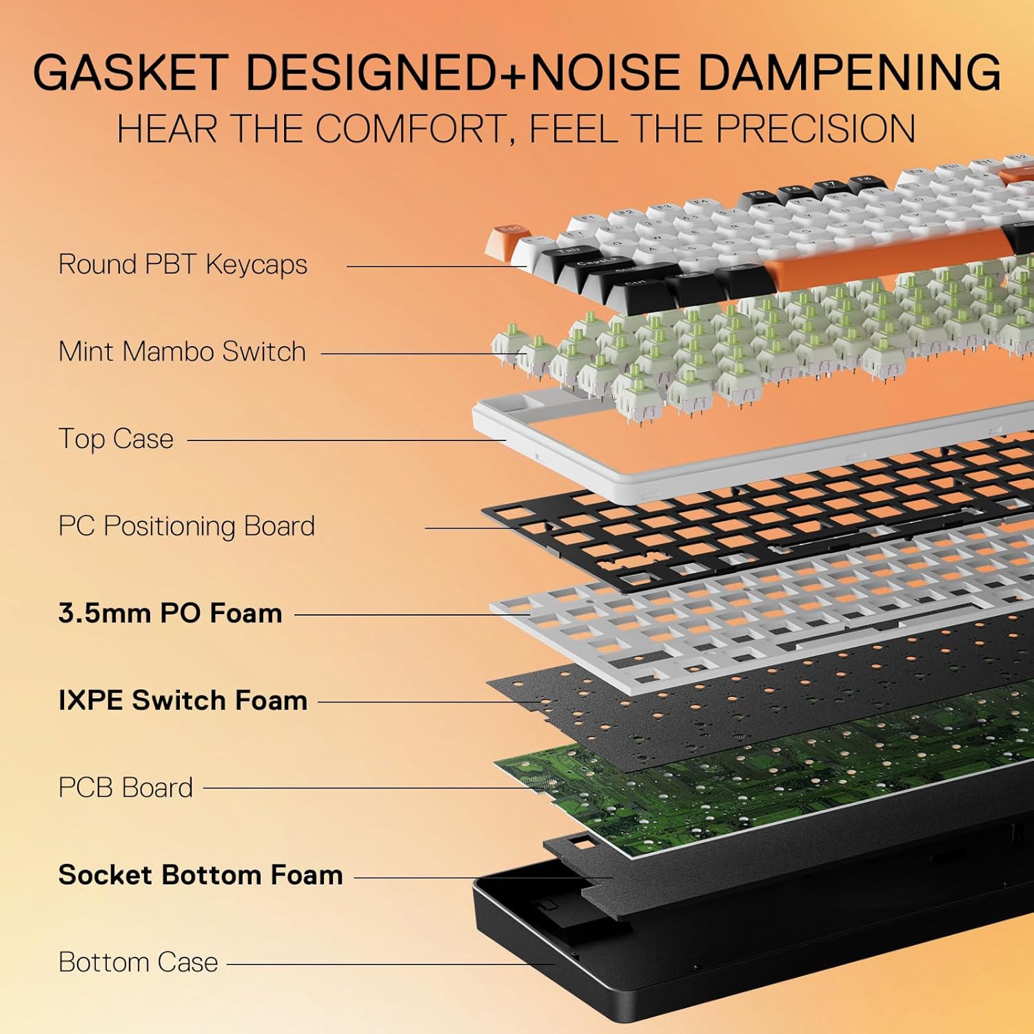 Thumbnail 3 de Redragon K689 Pro : clavier mécanique de jeu sans fil RVB 104 touches, tri-mode