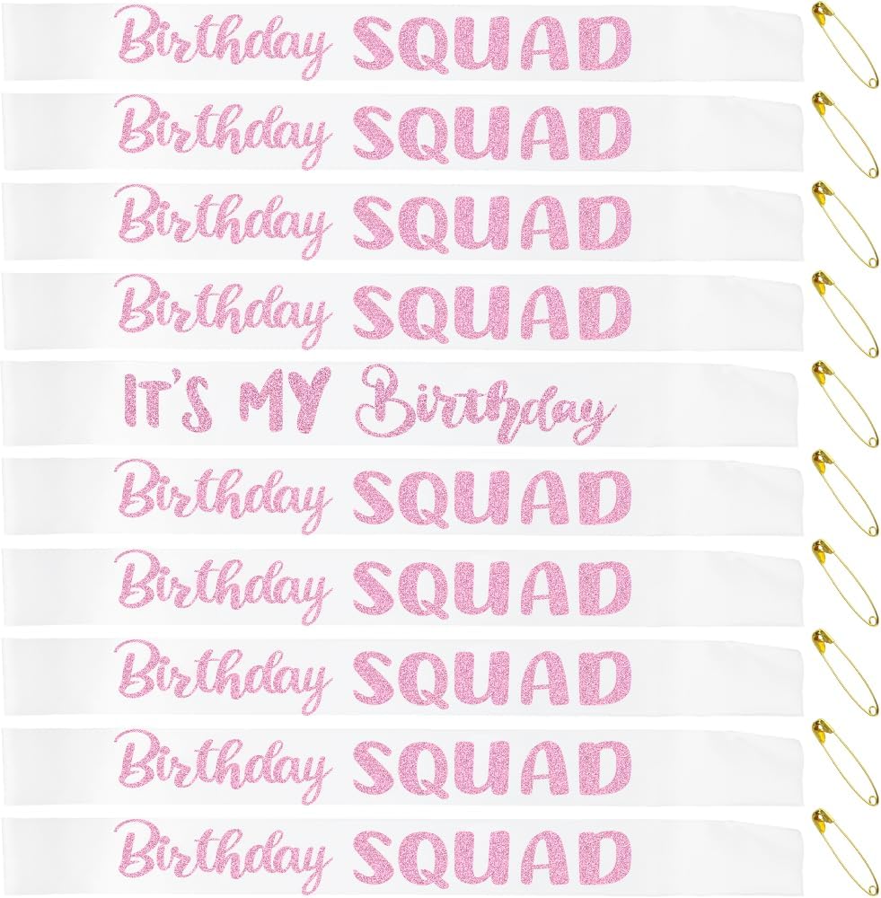 Detalle 2 de Conggluuo Satin Birthday Sash Set