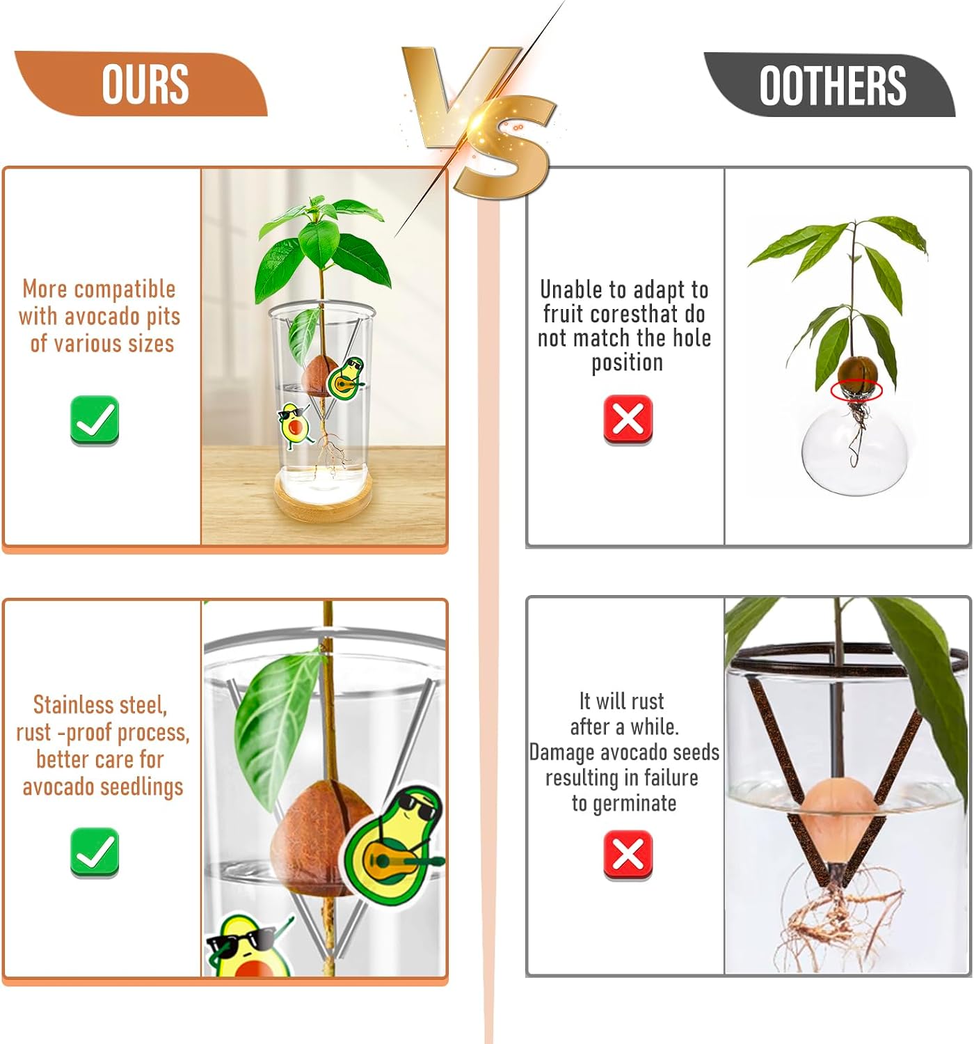 Thumbnail 4 de Avocado Seed Starter Vase in Glass