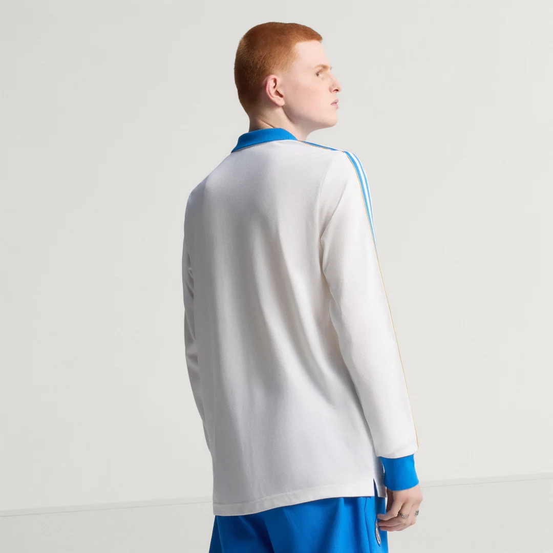 Thumbnail 1 de Polo Real Madrid Terrace Icons Long Sleeve de Adidas – Blanco