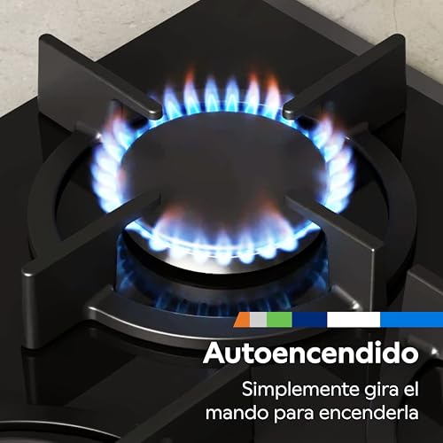 Detalle de Balay 3ETX464BB – Placa de gas de 4 fuegos con Autoencendido y GasStop