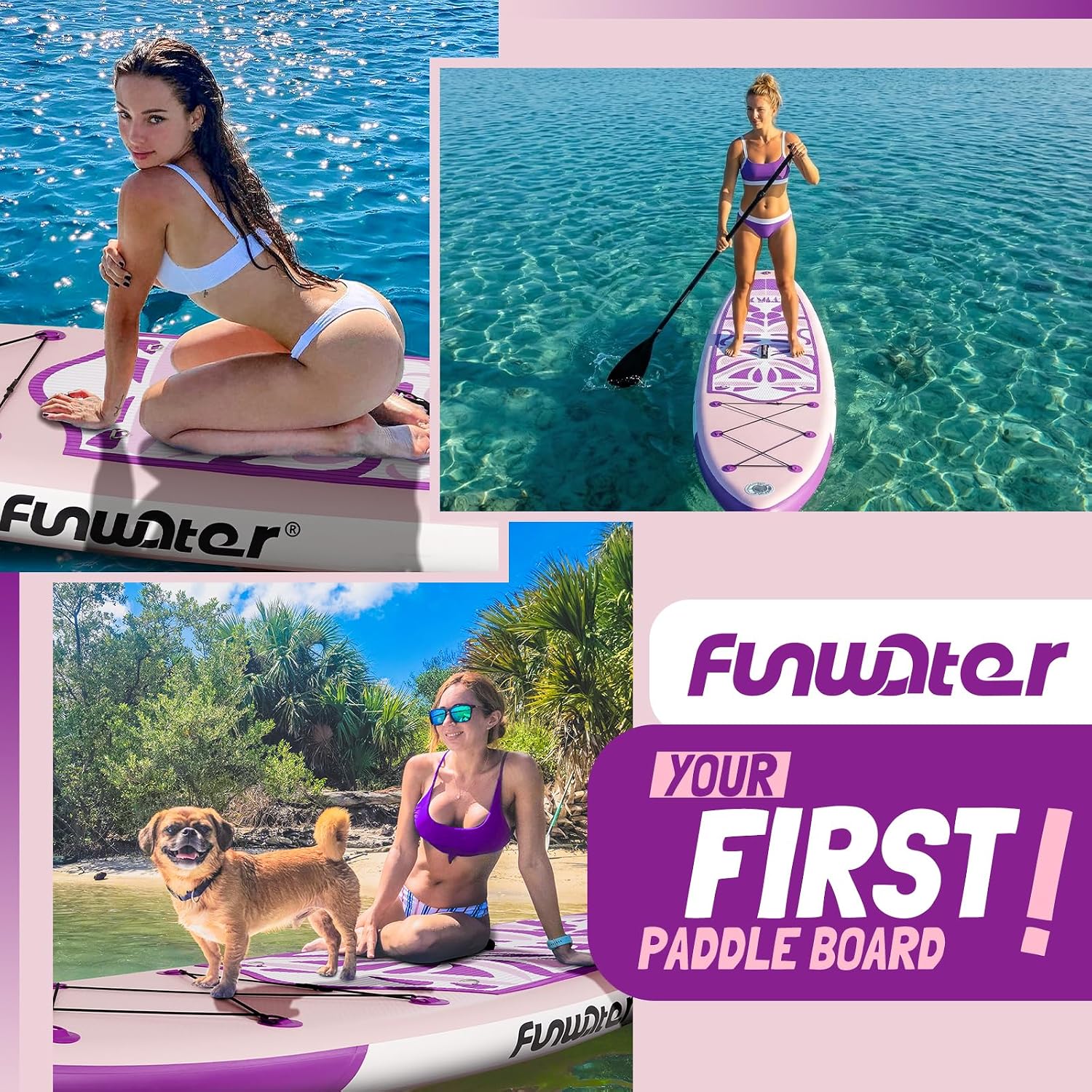 Thumbnail 6 de FunWater TIKI Inflatable Stand Up Paddle Board (ISUP) – All-in-One Pack for Beginners and Enjoyable Paddling