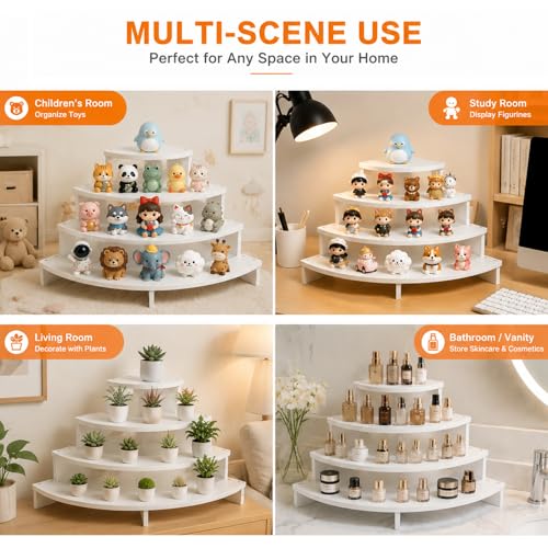 Detalle de ZHITENG 4-Stufiges Acryl-Display-Ständer 23×23×18 cm – Parfüm Organizer
