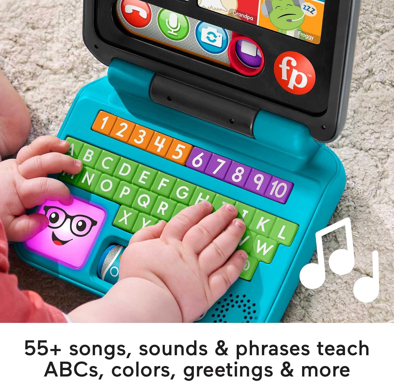 Detalle de Fisher-Price Laugh & Learn Let's Connect Laptop – UK Edition (HGW96)