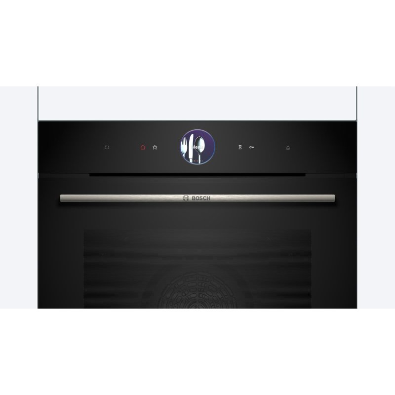 Detalle de Bosch Serie 8 HSG7364B1: Horno eléctrico 71 L con vapor, autolimpieza y control Wi‑Fi