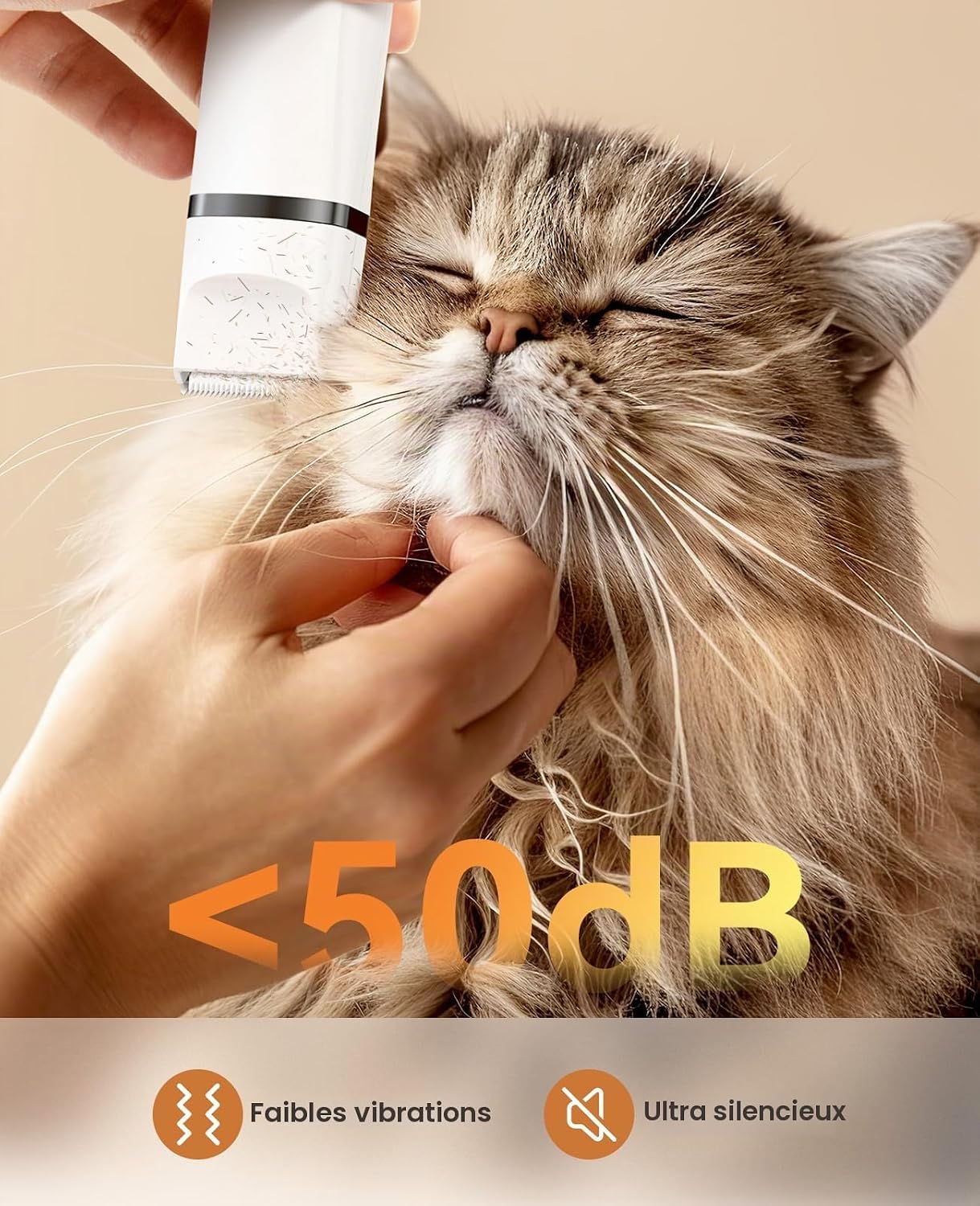 Detalle de oneisall Dingleberry 3-in-1-tondeuse voor katten en honden met 2 snelheden