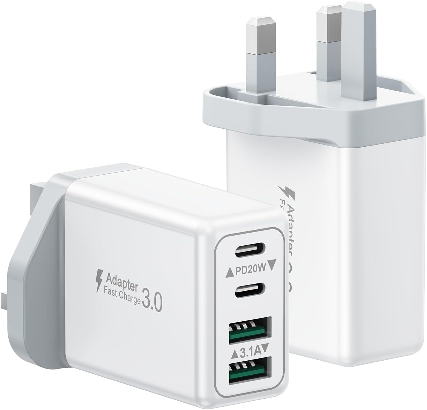 Detalle de USB-C fast charge 40W 4-port UK plug