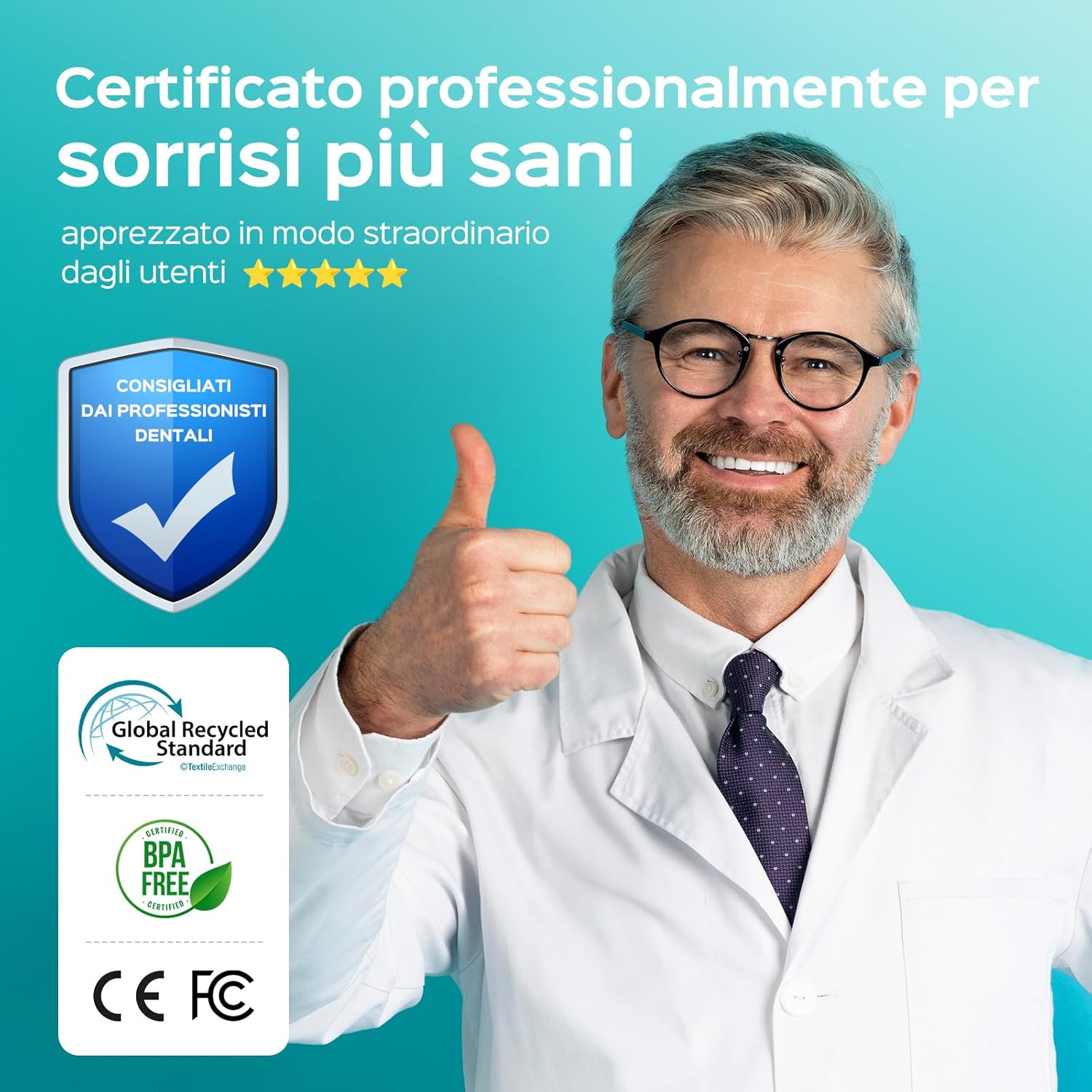 Thumbnail 4 de COSLUS C20 idropulsore dentale portatile senza fili ricaricabile IPX7, 300 ml