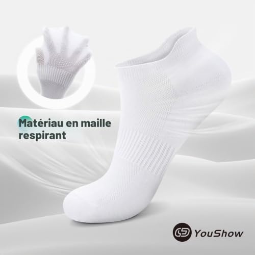 Thumbnail 2 de YouShow - Chaussettes basses respirantes pour homme et femme, lot de 10 paires