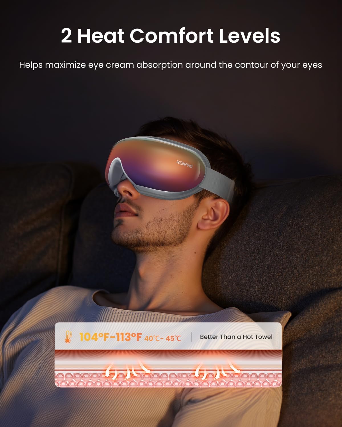 Thumbnail 1 de RENPHO Eyeris 1 Eye Massager with Heat & Remote Control