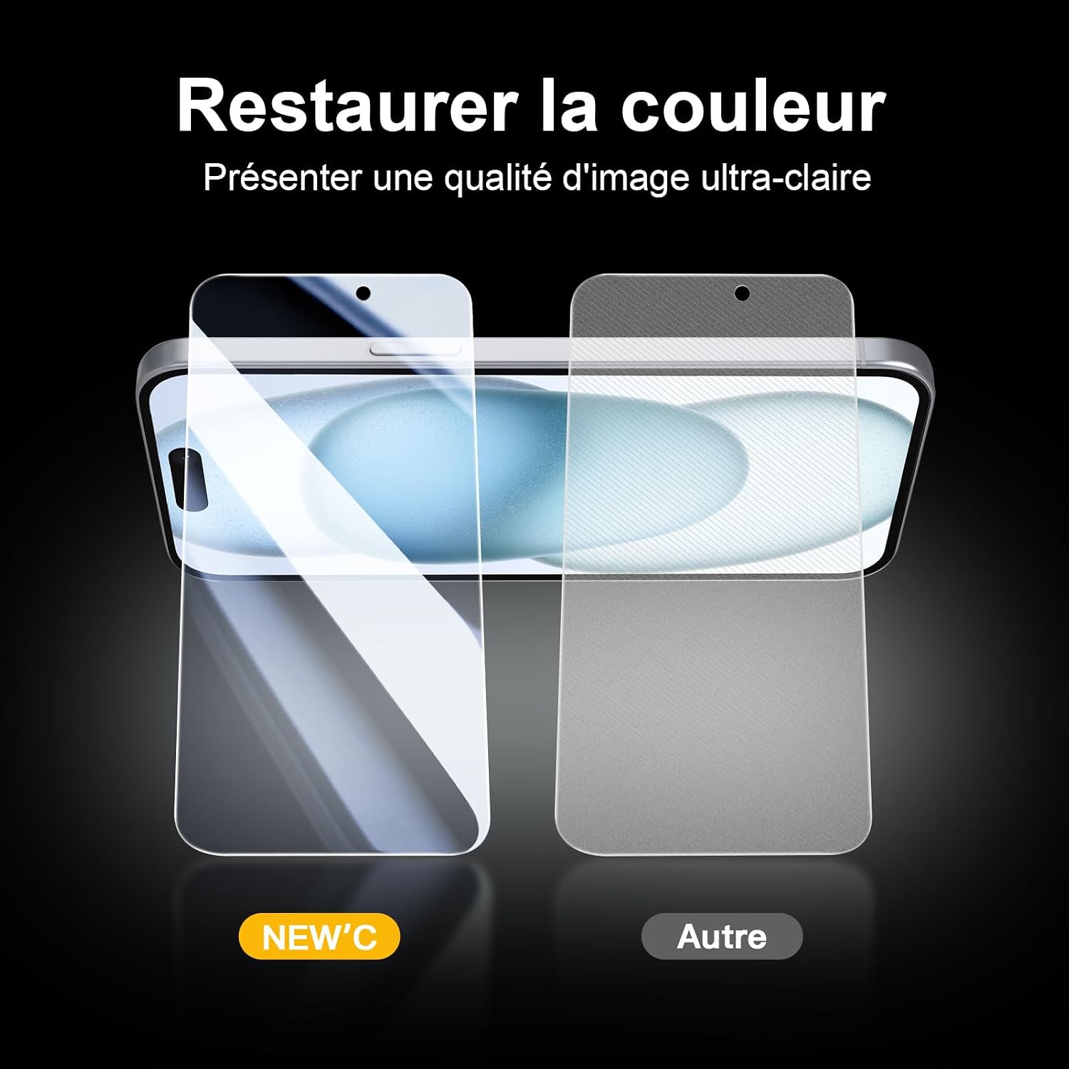 Thumbnail 6 de NEW'C Verre trempé Anti-Espion 6,7"
