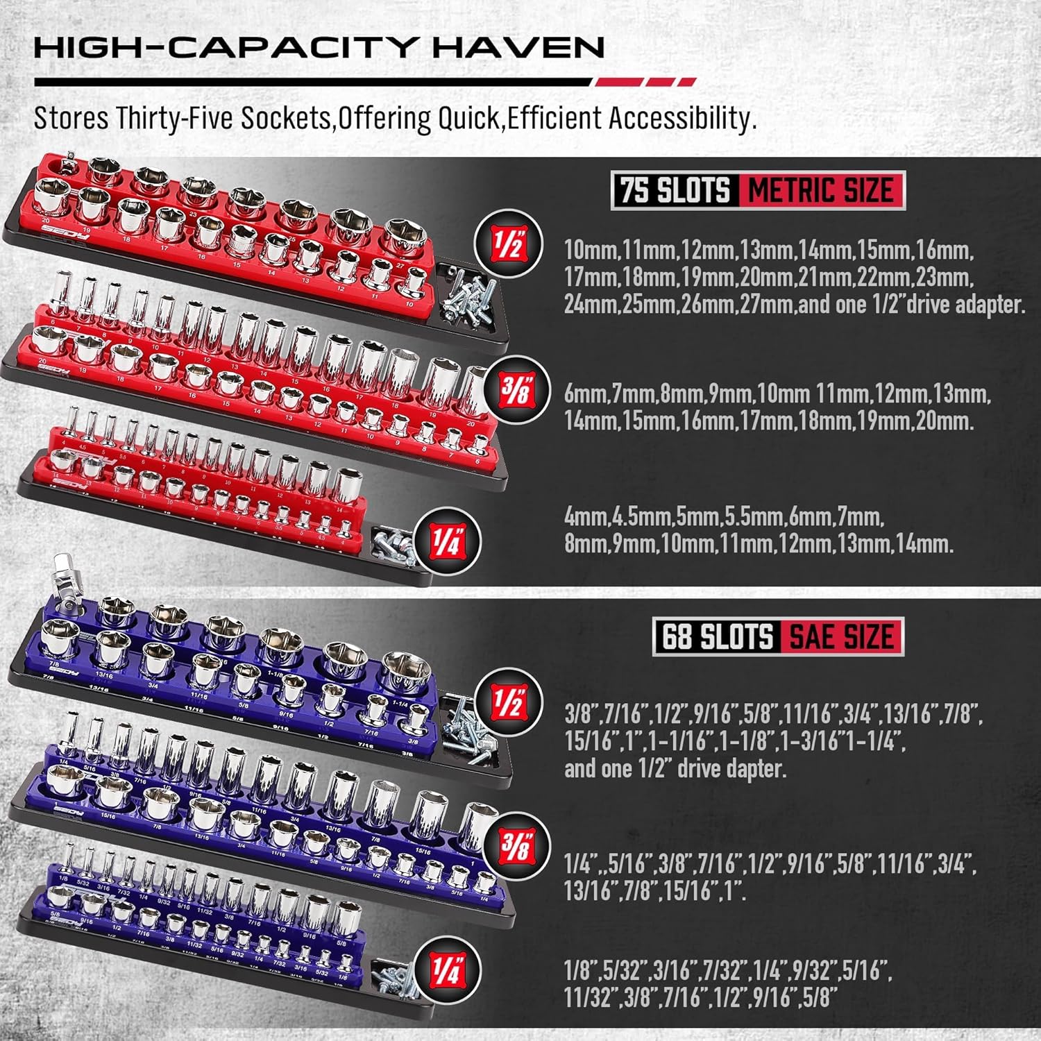 Thumbnail 5 de SEDY Magnetic Socket Holder 6-Piece Set
