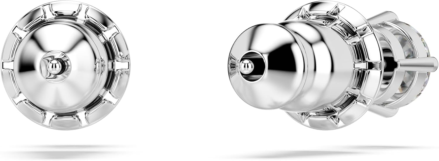 Detalle de Swarovski Orecchini a lobo Attract Round, Bianchi, Placcato rodio