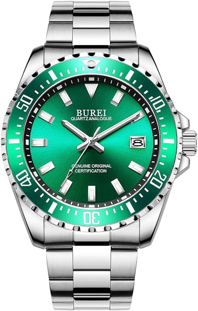 Detalle de BUREI Montre Homme Grand Cadran 3 ATM