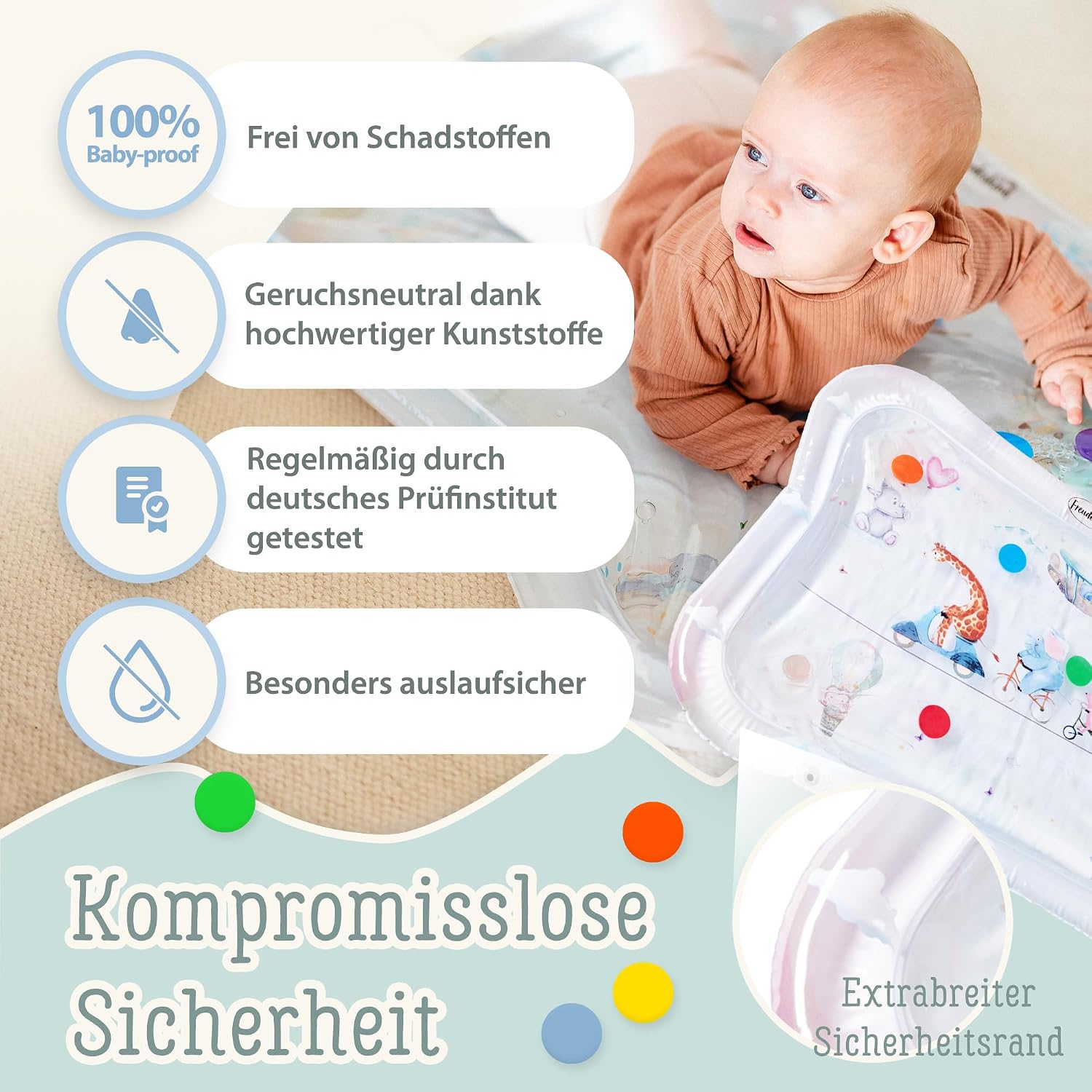 Thumbnail 4 de Freudeskind TummyTime Wassermatte 80×60 cm